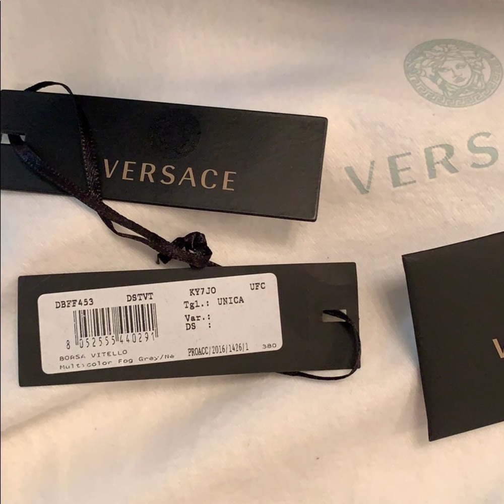 Blue black and gray Versace purse - Picture 5 of 5